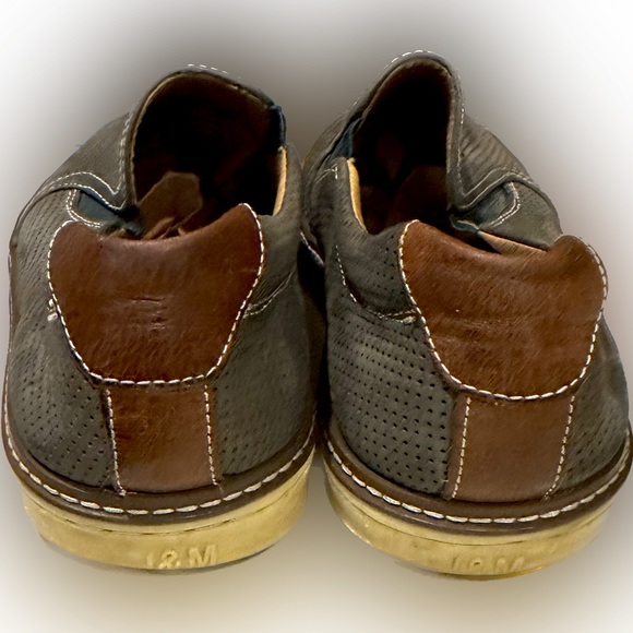JOHNSTON & MURPHY McGuffey Slip-On Gray/Blue Perfed Nubuck size 10.5 - Picture 3 of 6